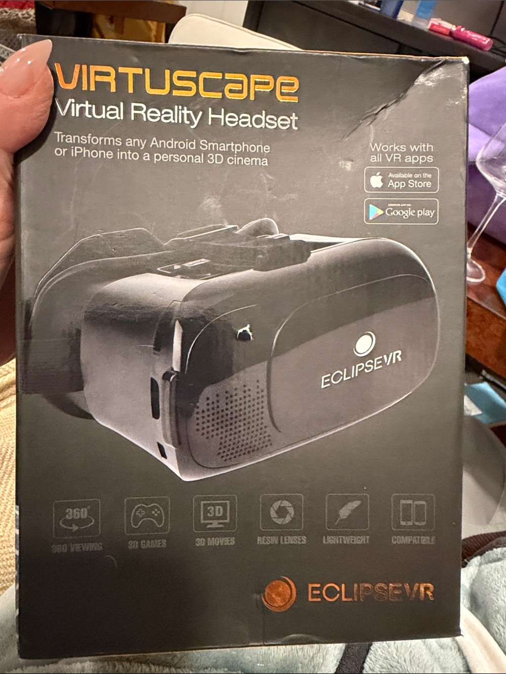Eclipse Virtuscape Virtual Reality Headset - Black